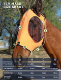 Horse Fly Mask with Ears, Fly Mask for Horses, Breathable Mesh