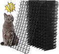 16 x 8 Inch Scat Mat for Cats, 16 Pack Scat Mat with Spikes Outdoor - Cat Deterrent Mat with Strips Digging Stopper, Cat