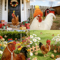 16Pcs Chicken Hats Adjustable Mini Hat, Hand Knitted Desk Goose Outfits kit
