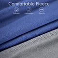 cyeollo 2 Pack Fleece Dog Sweater Stretchy Pullover Soft Dog Jacket with Reflective Stripe Lightweight Sweatshirt Pet Clothes Coats for Small Dogs, Navy & Grey L