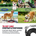 Tuff Pupper Dog Tie Out Cable, 50 ft Heavy Duty Lead for up to 250 lb Dogs