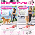 JC HOUSE Hands Free Dog Leash with Waist Belt Lifetime Replacement, Dual Handle Bungee Leash for Running, Jogging, Hiking and Walking, for Medium and Large Dogs 5118