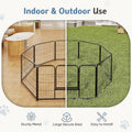 DUMOS Dog Playpen 24 Inch 8 Panels Indoor Outdoor Metal Pet Fence
