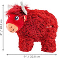 KONG Toughz Highland Cow Plush Dog Toy, Medium, Durable for Active Play