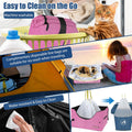 Petskd High Sides Portable Travel Litter Box for Cats with Lid