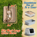 12-Pack Disposable Litter Boxes for Cats: 8/12/16 Portable Leak-Proof & Odor Control Tray for Kitty Foster Cats Indoor Travel 17.5''x13.6'' Litterbox Liner