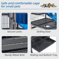 HABUTWAY 50''H Metal Small Animal Cages, Rolling Chinchilla Cage with Removable Ramps, Lagre Cage for Chinchillas/Guinea