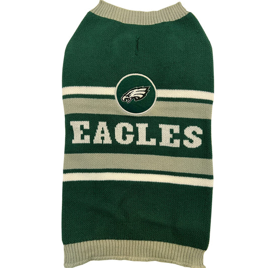 Pets First NFL Philadelphia Eagles Dog Sweater, Size Extra Large. Warm and Cozy Knit Pet Sweater with NFL Team Logo, Best Puppy Sweater for Large and Small Dogs, Team Color (PHL-4179-XL)