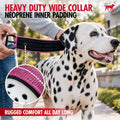 Tuff Pupper Heavy Duty Tactical Dog Collar | 1.5" Wide Ballistic Nylon | Reflective Stitching | Integrated ID Tag Holder