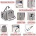 Mr. Pen- Pet Carrier, 17.5" x 11.2" x 11.5", Medium Size, Gray, Portable Travel Carrier for Small Pets, Cats & Small Dogs, Breathable Mesh, Safety Inner Leash, Side Pocket & Padded Shoulder Strap