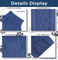 Dog Sweaters for Small Dogs XS Dog Sweater Winter Dog Clothes Boy Chihuahua Yorkie Sweater Warm Pet Clothes Knitted Solid Puppy Sweater Cat Sweater Doggy Turtleneck for Cold Weather (Blue, X-Small)