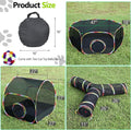 Naielfopet Outdoor Cat Enclosure, 3-in-1 Portable Pop Up Cat Mesh Tent with Tunnel for Cat Run, Easy Set Up and Foldable Catio Playground for Indoor Cats, Rabbits & Small Animals, Includes Storage Bag