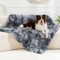gogobunny Waterproof Dog Blanket for Couch & Furniture Protection - Super Soft Reversible Throw for Large Dogs & Cats, Calming Washable Fur & Sherpa Pet Blanket(50x60 Inch, Tie-dye Grey)