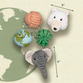 GRRREEN Cat Toys | Plush Earth Animals Stuffed Animal for Cats, Value 5-Pack | Eco Friendly Interactive Cat Toys for Indoor Cats