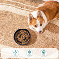 vancasso Slow Feeder Dog Bowl, 1.5 Cup Ceramic Puzzle Dish for Medium Breed