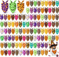 Preboun 100 Pcs Halloween Dog Bandanas Bulk, Pumpkin Ghost Bat Spider Web
