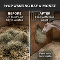 hay chix Half Bale Hay Net for Horses | 1 3/4" Holes, Turquoise Rope