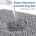 Grandaily Dog Door Mat for Muddy Paws 30x20, Chenille Dirt Trapper Doormat