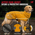 Tuff Pupper Waterproof Dog Raincoat | Full-Body Windproof Rain Jacket for Dogs | Reflective Strips | Breathable Mesh Lin