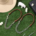 Misdary 1 Pcs Goat Show Collars Adjustable 14" Chain, 14'', Brown