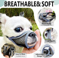 Dog Muzzle, Soft Mesh Muzzles for Small Dogs, Chihuahua Shih Tzu Yorkie Pom, Short Snout Mouth Guard for Barking Biting 