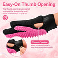 BYETOO Pet Dog Cat Grooming Glove with 261Tips,Gentle Deshedding Brush Glove,Efficient Pet Hair Remover Mitt,Massage Too