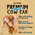 Bully & Bones 6 Inch Cow Ear Rolls (12 Pack) for Dogs. Collagen and Protein Rich, Healthy Single-Ingredient Beef chew Tr