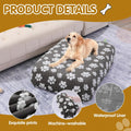BALAPET Washable Dog Bed Cover 100% Waterproof, Soft Plush Velvet Dog Bed Covers Replacement Only, Fitted Reusable Cover