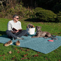 Furhaven Waterproof & Non-Slip King Size Mattress Cover Protector for Dogs & Cats, Washable, For Beds, Couches, & Car Seats - Quilted Twill Blanket Mattress Cover - Nile Blue, Jumbo/King Size
