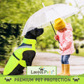 Waterproof Dog Rain Coat, Reflective Safety Strips & Leash Hole – Lightweight Adjustable Jacket for Medium Breeds - L