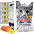 Wildaily High DHA Omega 3 Fish Oil for Cats(60 Ct), Wild Salmon Oil, Brain, Vision & Immune Support, Easy-to-Twist-Off Softgel, Salmon Flavor for Healthy Skin & Coat