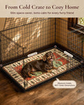 Exsnugy Dog Crate Pad,Boho Washable Dog Bed Mats for Medium Pets, 35x22