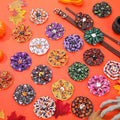 Sweetude 100 Pcs Halloween Dog Collar Flower Bows for Small Medium Large