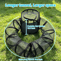 Small Animal Playpen with Surround Tunnel, Portable Foldable Outdoor Guinea Pigs Playpen with Carrying Handle, Breathabl