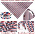 UP URARA PUP 4th of July Dog Bandana, Patriotic Puppy Bandana for Small Medium Dog, Cotton American Flag Pet Triangle Bid Scarf Kerchief for Girl Boy Dogs or Cats