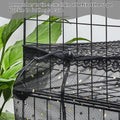 Shappy Large Bird Cage Birdcage Nylon Mesh Net Cover Seed Feather Catcher Universal Birdcage Cover Bird Seed Guard Skirt for Parakeet Macaw African Square Cage (Black Star Style, XL)