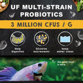 Ultra Fresh Betta Fish Food, Betta Pro Shrimp Patties, 50% Sword Prawns + Akiami Paste Shrimps, All Natural Protein, Ric