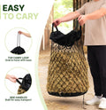 Slow Feed Hay Bag for Horses, Heavy Duty Hay Net for Horses Goats Sheep Donkey, Rigid Quick Fill Collar, 1.9 in Mesh, Wa