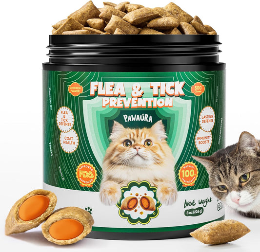 Cat Flea Tick Support Chews, Chicken Flavor, 8oz