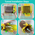 Guinea Pig Hideout, Fleece Tunnel House Small Pet Cage Accessories