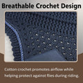 EQUINEWAVE Horse Fly Bonnet, Breathable Crochet Ear Bonnet with Stretch Comfort Ears, Contoured Fit for English Riding