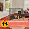 Solutions by Midwest 54-Inch Double Door Crate, Giant Breed Dogs, 100+ lbs