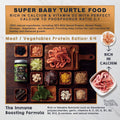Ultra Fresh Floating Baby Turtle Food, All Natural Ingredients, Wild Sword Prawn, Calcium Vitamin D Enriched for Picky A