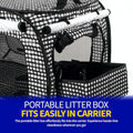 Pet Fit For Life Extra Large Cat Carrier for Travel - Black Checkers