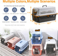 Pets Carrier,Kennel,19in,Long,Hard-Sided,for Cat up to 14lb,Suit for Airline/Road Travel (Coffee, Small)