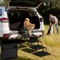 Zendova Dog Stairs for Car - Foldable 5-Step Non-Slip Pet Stairs for Home, Lightweight Dog Steps for Senior & Small Dogs to SUV, Truck, Bed - Supports 200 lbs