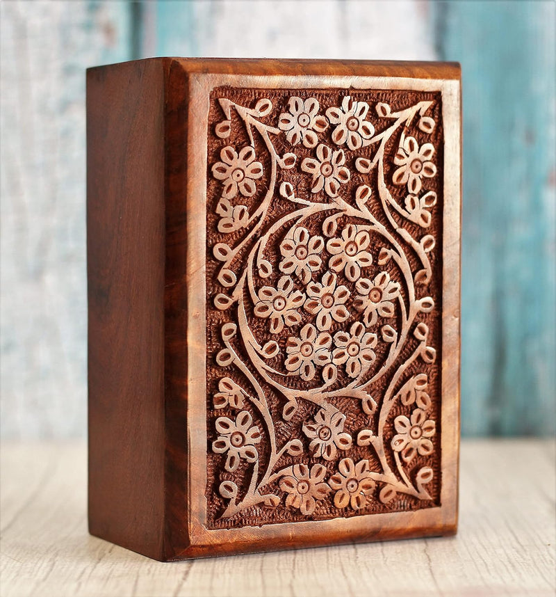 Wooden Pet Memorial Keepsake Cremation Urns for Ashes | Pet Urn Wood Keepsake Box for Cat & Dog Ashes | Pet Memorial Urn