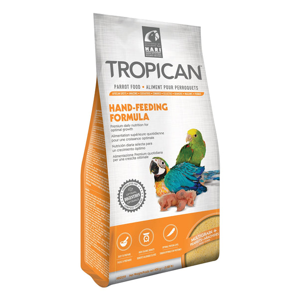 HARI Tropican Bird Food, Hagen Parrot Food Hand Feeding Formula, Easy to Mix, 4.4 lbs Bag