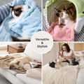 Bedsure Dog Blankets for Small Dogs Washable - Fluffy Fuzzy Cat Puppy Blanket with Premium 300GSM Coral Fleece Soft for Pet Kitten Doggy, White, 25x35IN