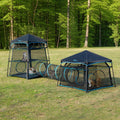 Extra Large Catio Outdoor Cat Enclosure 2-Tier Cat Tent for Patio, Balcony, Indoor & Outdoor, Foldable Cat Playpen with 